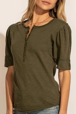 Buy 😀 WORUI Louella Top In Olive - FINAL SALE ⌛ 9 WORUI Louella Top In Olive - FINAL SALE