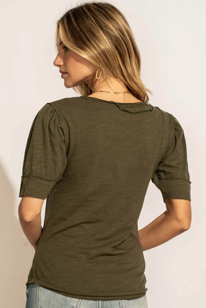 Buy 😀 WORUI Louella Top In Olive - FINAL SALE ⌛ 3 WORUI Louella Top In Olive - FINAL SALE