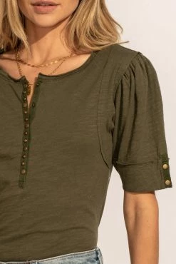 WORUI Louella Top In Olive - FINAL SALE