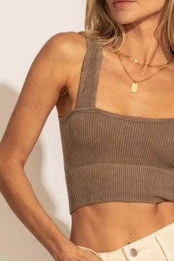 Best Sale ✨ DYNAMIC FASHION Tops Sara Ribbed Tank In Tan ⌛ 9 DYNAMIC FASHION Tops Sara Ribbed Tank In Tan