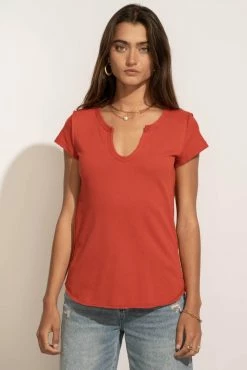 LA MIEL Zoe Tee In Red