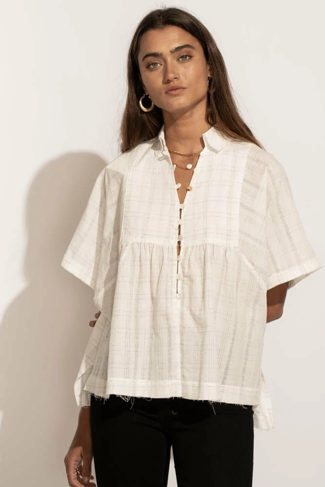 Best Pirce 👏 MILLIBON POLYMOND DK INC Erica Button Up Blouse - FINAL SALE ✔️ 1 MILLIBON POLYMOND DK INC Erica Button Up Blouse - FINAL SALE