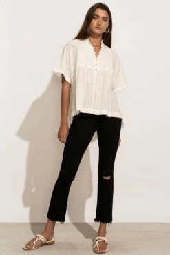 MILLIBON POLYMOND DK INC Erica Button Up Blouse - FINAL SALE