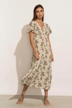 FINAL TOUCH COLLECTION Ollie Floral Dress In Grey - FINAL SALE