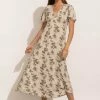 FINAL TOUCH COLLECTION Ollie Floral Dress In Grey - FINAL SALE