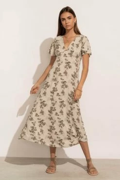 FINAL TOUCH COLLECTION Ollie Floral Dress In Grey - FINAL SALE