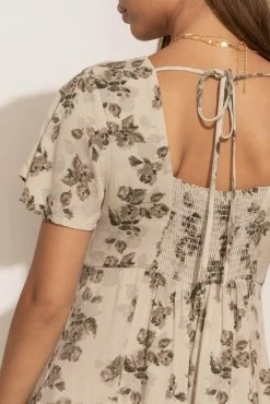 FINAL TOUCH COLLECTION Ollie Floral Dress In Grey - FINAL SALE