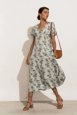 FINAL TOUCH COLLECTION Ollie Floral Dress In Blue - FINAL SALE