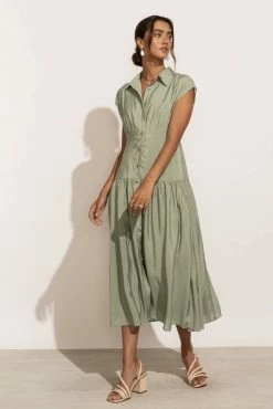 WORUI Adrienne Dress In Sage - FINAL SALE
