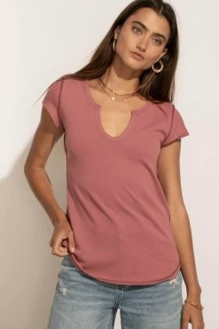 LA MIEL Tops Zoe Tee In Pink