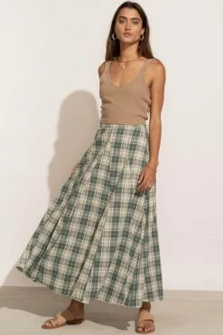 Listicle Sachi Plaid Skirt In Blue - FINAL SALE