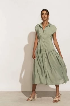 WORUI Adrienne Dress In Sage - FINAL SALE
