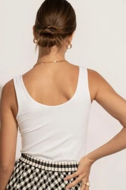 YELETE Tops Stevie Cropped Tank In White