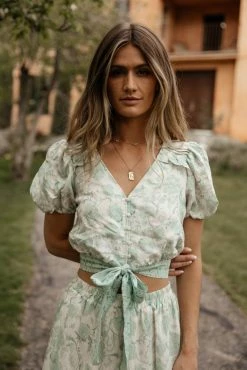 Best Pirce 💯 BLU PEPPER Sawyer Top In Mint - FINAL SALE 👏 13 BLU PEPPER Sawyer Top In Mint - FINAL SALE