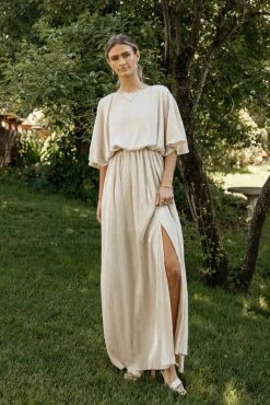 SEE AND BE SEEN Dresses Brooke Maxi Dress In Gold