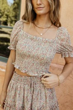 DRESS FORUM Helen Smocked Top