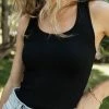 DYNAMIC FASHION Rylee Tank In Black Tops