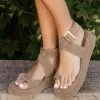 BEAST FASHION Camila Sandals In Taupe