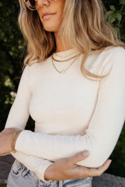 DYNAMIC FASHION Tops Rania Cropped Top In Ivory