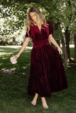 SEE AND BE SEEN Marlowe Velvet Dress In Purple