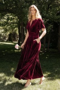 SEE AND BE SEEN Marlowe Velvet Dress In Purple