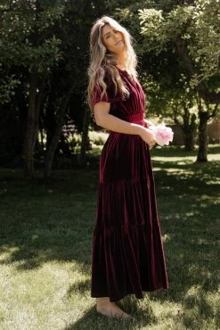 SEE AND BE SEEN Marlowe Velvet Dress In Purple