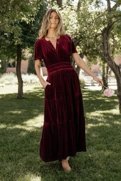 SEE AND BE SEEN Marlowe Velvet Dress In Purple