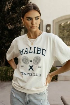 Outlet 🛒 SWEET CLAIRE Malibu Tennis Club Tee - FINAL SALE 🛒 8 SWEET CLAIRE Malibu Tennis Club Tee - FINAL SALE