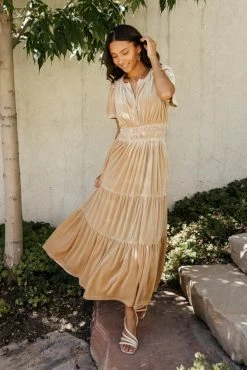 New π SEE AND BE SEEN Marlowe Velvet π Dress In Champagne β¨ 11 SEE AND BE SEEN Marlowe Velvet Dress In Champagne