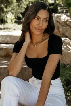 Best Sale ๐ DYNAMIC FASHION Maddie Ribbed Top In Black - FINAL SALE ๐ 8 DYNAMIC FASHION Maddie Ribbed Top In Black - FINAL SALE