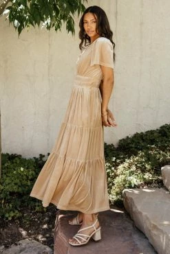 New π SEE AND BE SEEN Marlowe Velvet π Dress In Champagne β¨ 9 SEE AND BE SEEN Marlowe Velvet Dress In Champagne