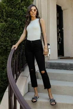 DYNAMIC FASHION Florance Ribbed Bodysuit In Light Blue - FINAL SALE