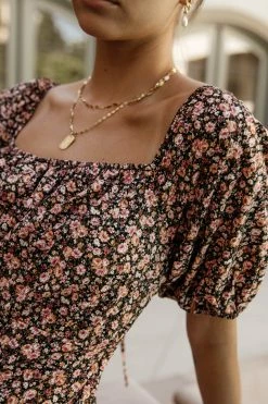 LUSH CLOTHING Della Mini Dress In Black - FINAL SALE