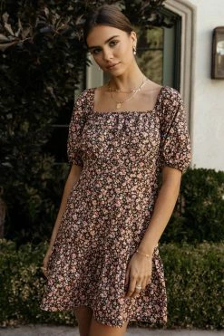 LUSH CLOTHING Della Mini Dress In Black - FINAL SALE