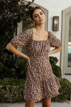 LUSH CLOTHING Della Mini Dress In Black - FINAL SALE