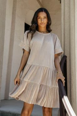 SEE AND BE SEEN Miriam Mini Dress In Grey - FINAL SALE