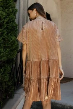 SEE AND BE SEEN Miriam Mini Dress In Mauve - FINAL SALE