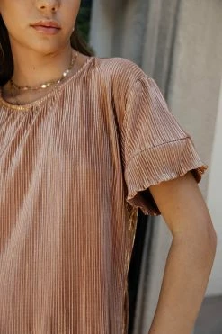 SEE AND BE SEEN Miriam Mini Dress In Mauve - FINAL SALE