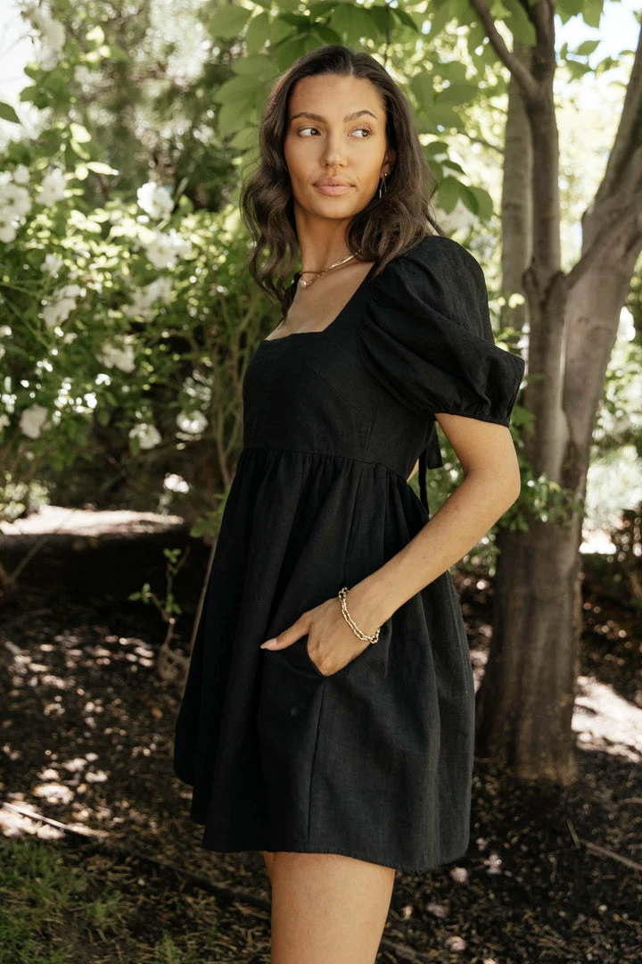 Promo π JACQUIE THE LABEL Rosalee Mini π Dress In Black - FINAL SALE π€© 4 JACQUIE THE LABEL Rosalee Mini Dress In Black - FINAL SALE