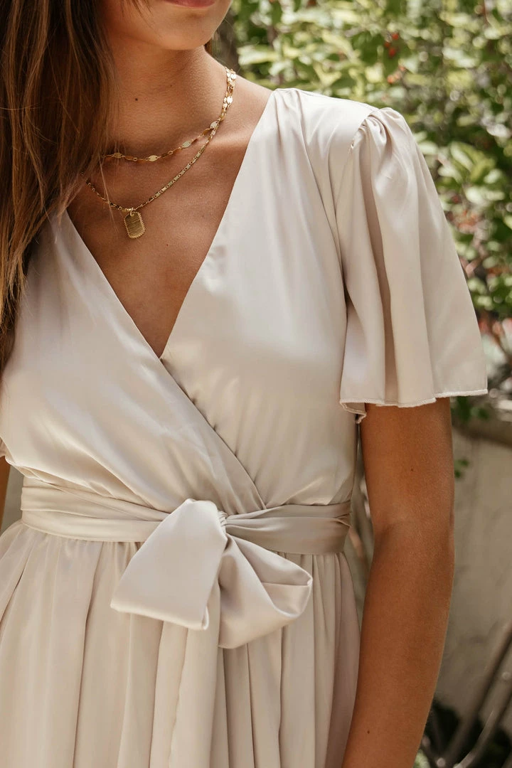 Best Sale π₯ RICARICA Everleigh Maxi π Dress In Champagne π₯° 2 RICARICA Everleigh Maxi Dress In Champagne