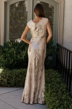 RICARICA Eloise Maxi Dress In Champagne