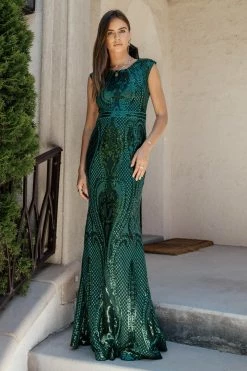 RICARICA Eloise Maxi Dress In Hunter Green