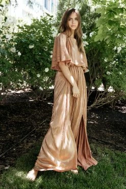 SEE AND BE SEEN Brooke Maxi Dress In Mauve