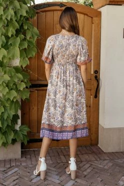 MILLIBON POLYMOND DK INC Mercedes Midi Dress - FINAL SALE