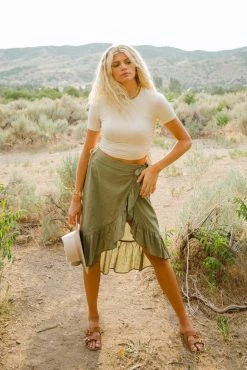 DRESS FORUM Aveline Ruched Crop Top - FINAL SALE Tops