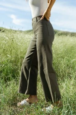 MIOU MUSE Darian Pants In Olive - FINAL SALE