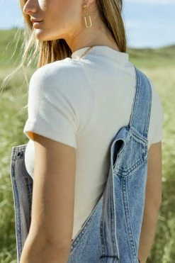 DYNAMIC FASHION Malia Cropped Top In Ivory - FINAL SALE