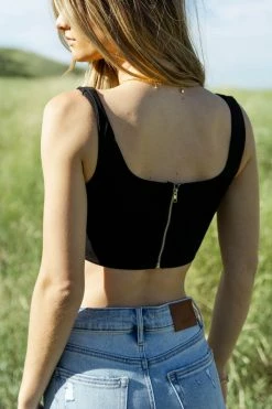 Deals π― EDIT BY NINE Jan Cropped Tank In Black - FINAL SALE β 9 EDIT BY NINE Jan Cropped Tank In Black - FINAL SALE