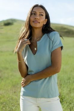 WORUI Marissa Tee In Sage Tops