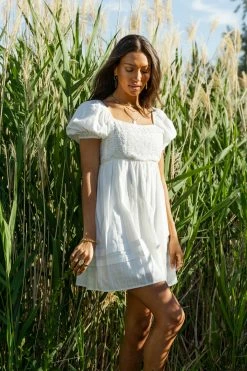 VERY J Dresses Cameron Mini Dress In White - FINAL SALE